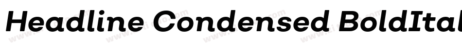 Headline Condensed BoldItalic字体转换